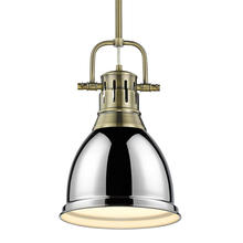  3604-S AB-CH - Duncan Small Pendant with Rod